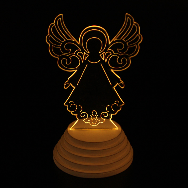 EP0046 LED Angel - Night Lamp wood base