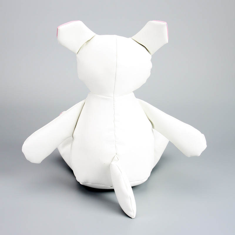 EP0018 11"H White Microfiber Leather Bunny Boy Gifts for Kids