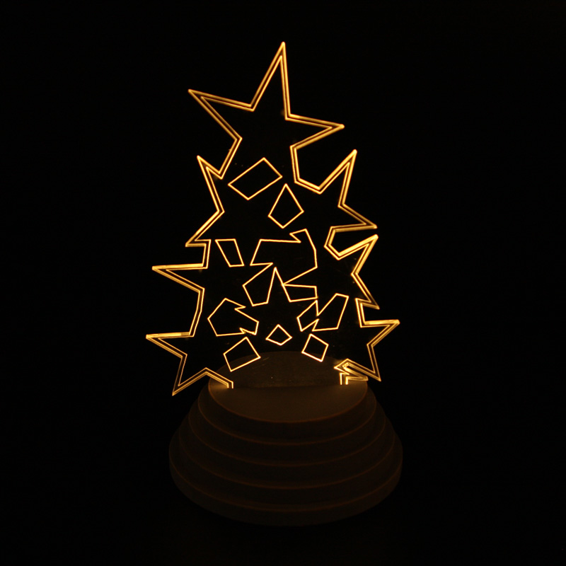 EP0045 LED Star - Night Lamp wood base