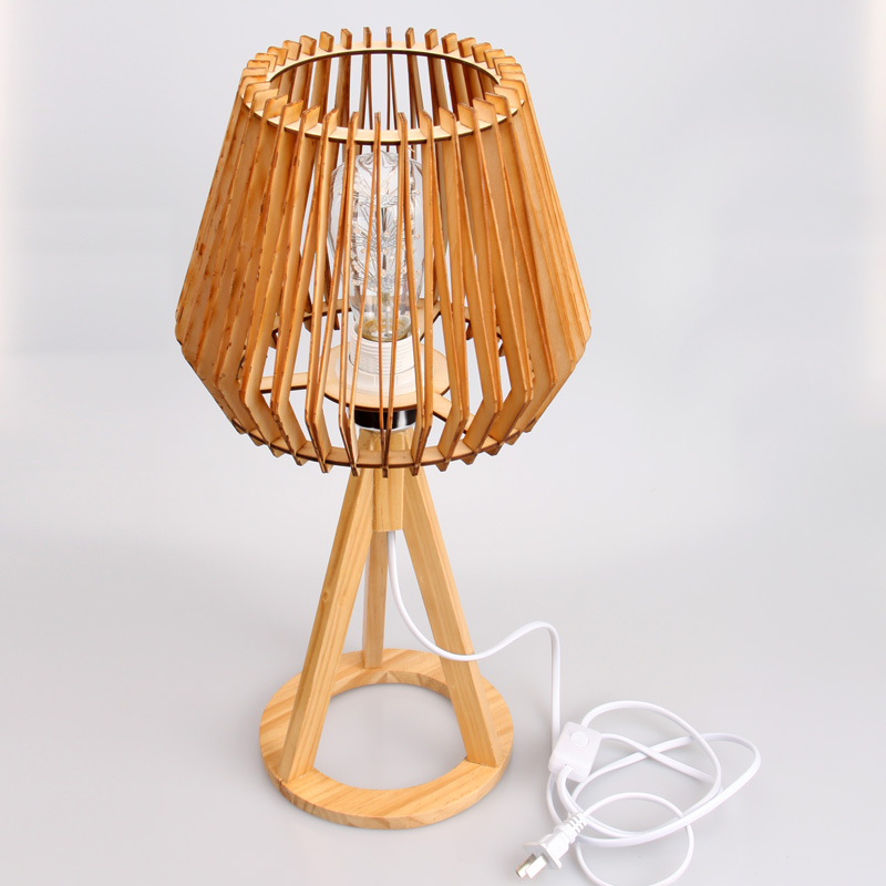 EP0058 Laser Engraving LED Solid Wood Desk Lamp